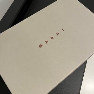 Marni, point tip flat sandal, light grey, back strap, made in Italy, size 37